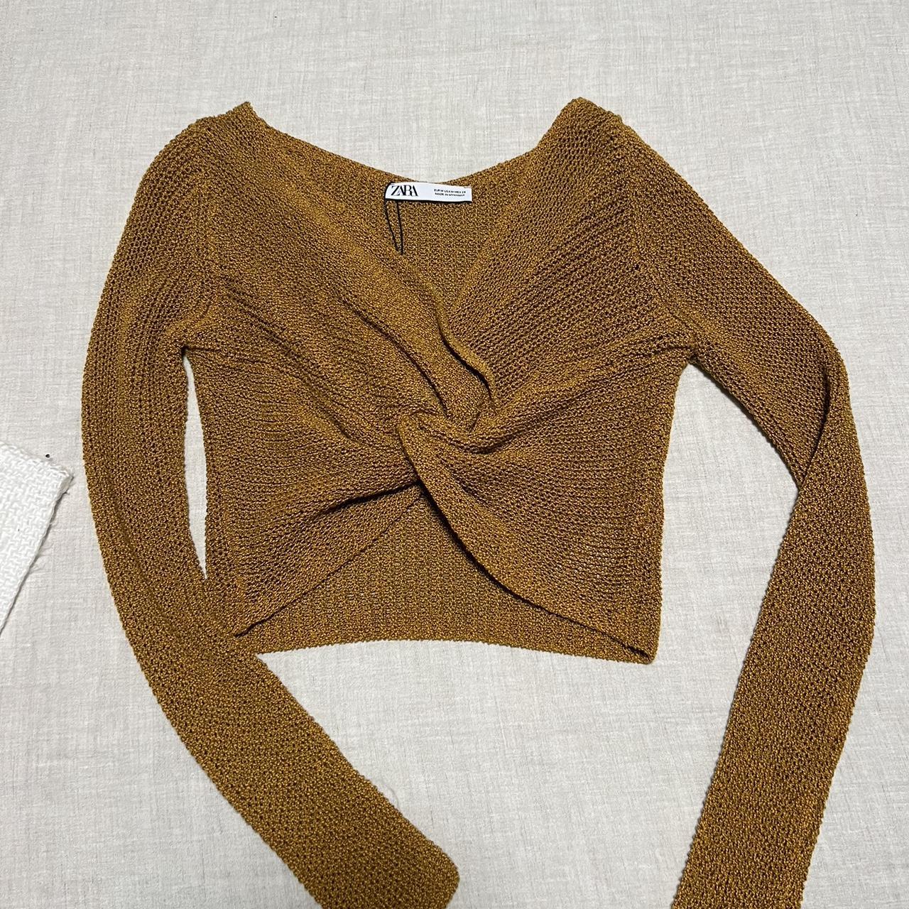 Zara gold jumper sale