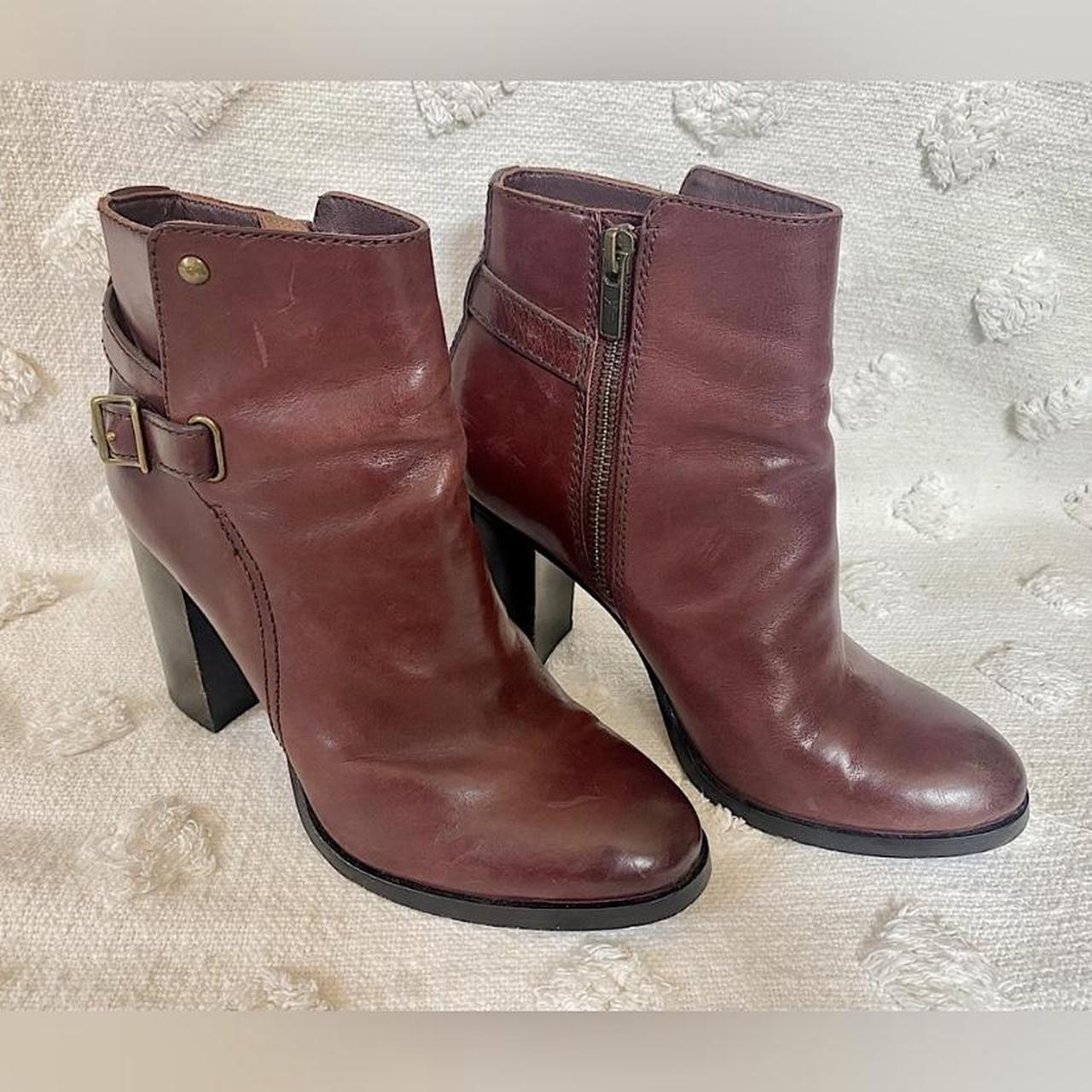 Burgundy sales buckle boots