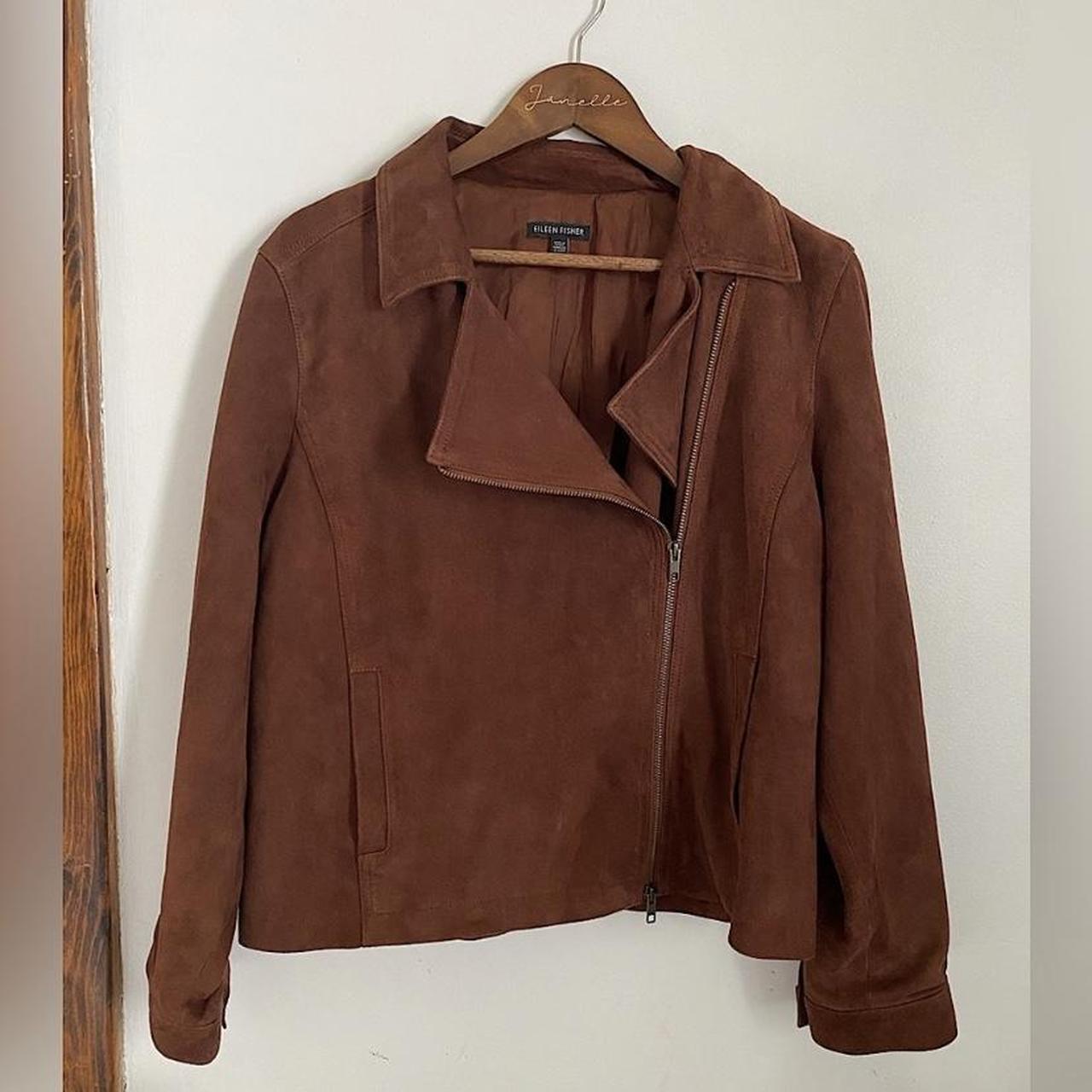 eileen fisher suede jacket