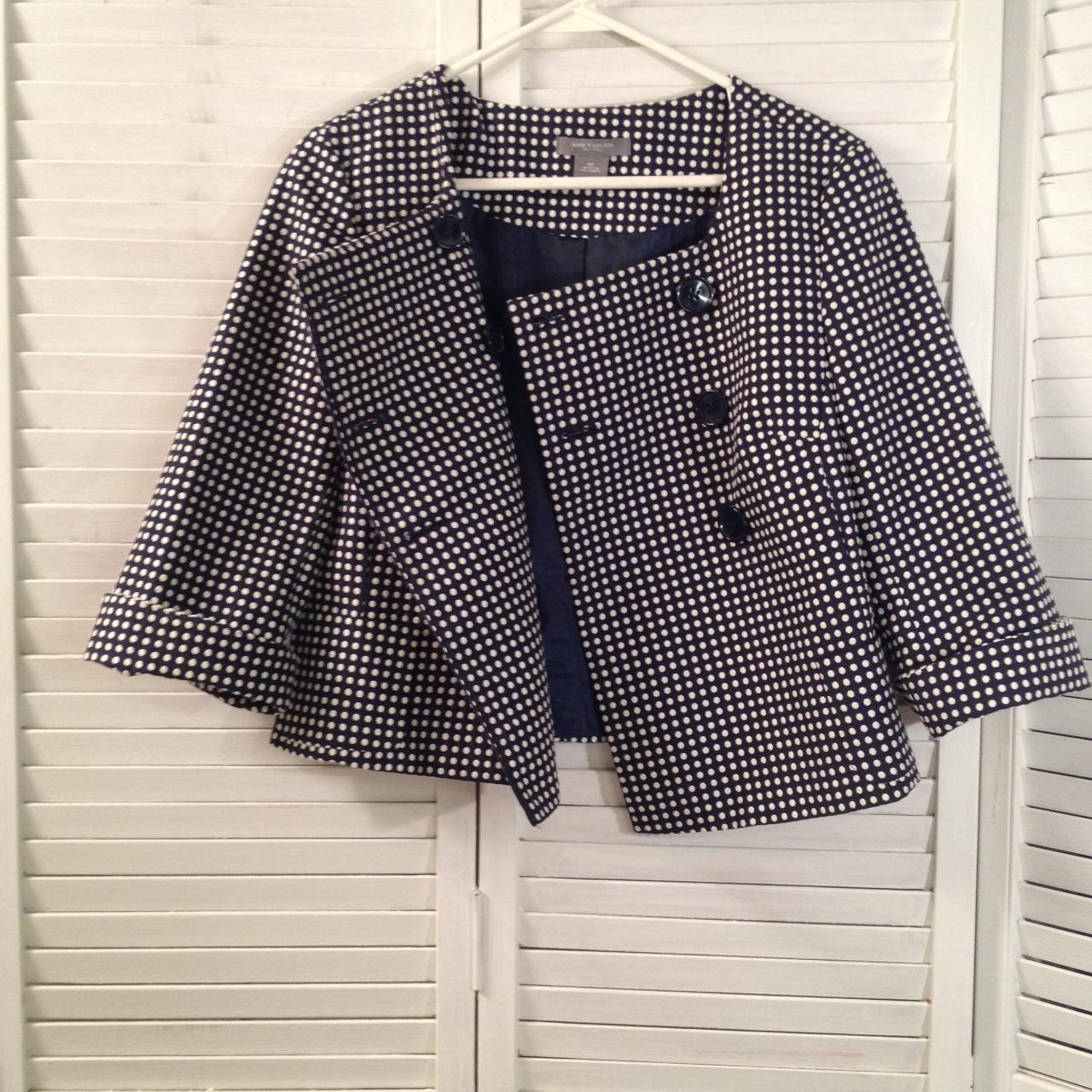 Men's Black and White Jacket Depop