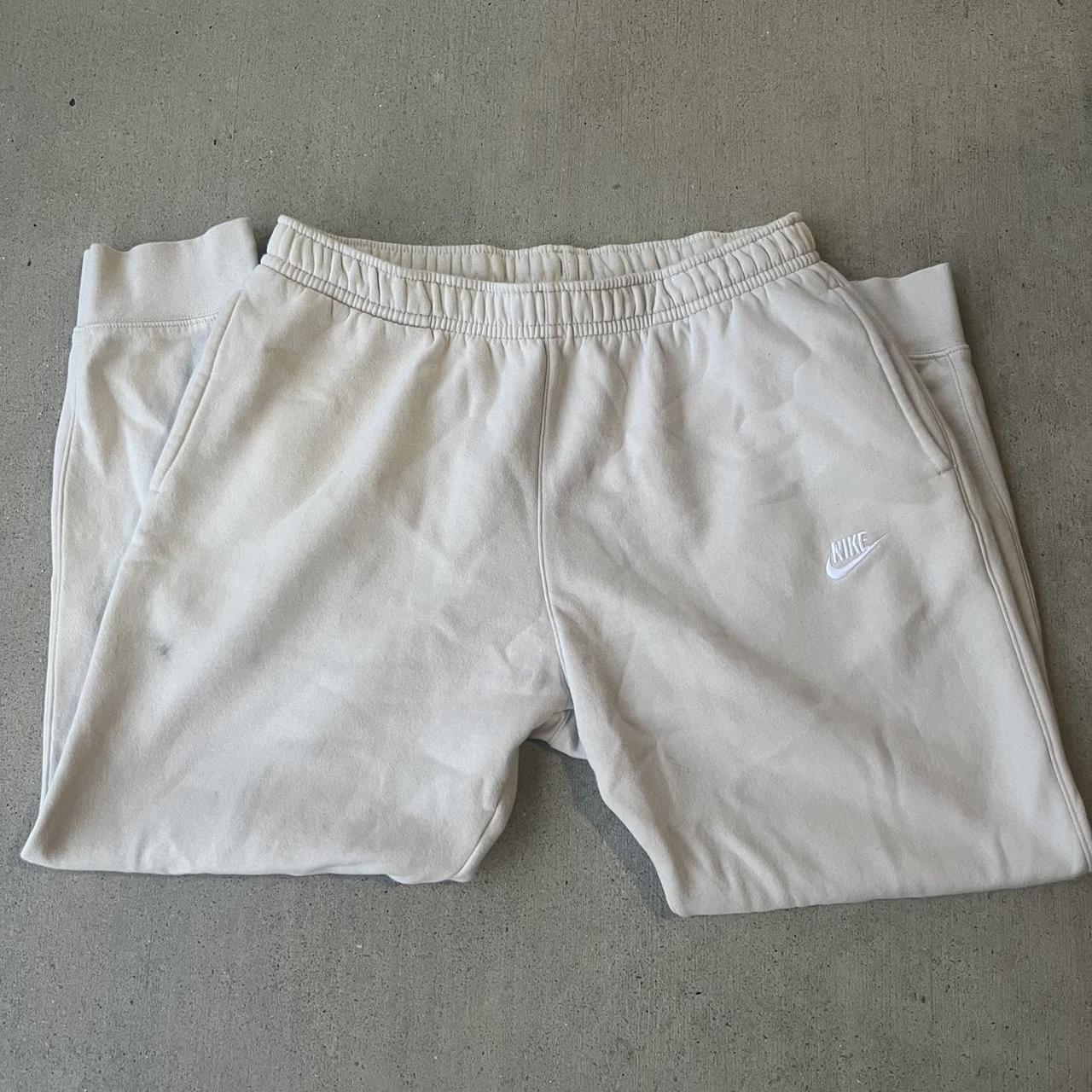 Cream Nike sweats Size XL nike Depop