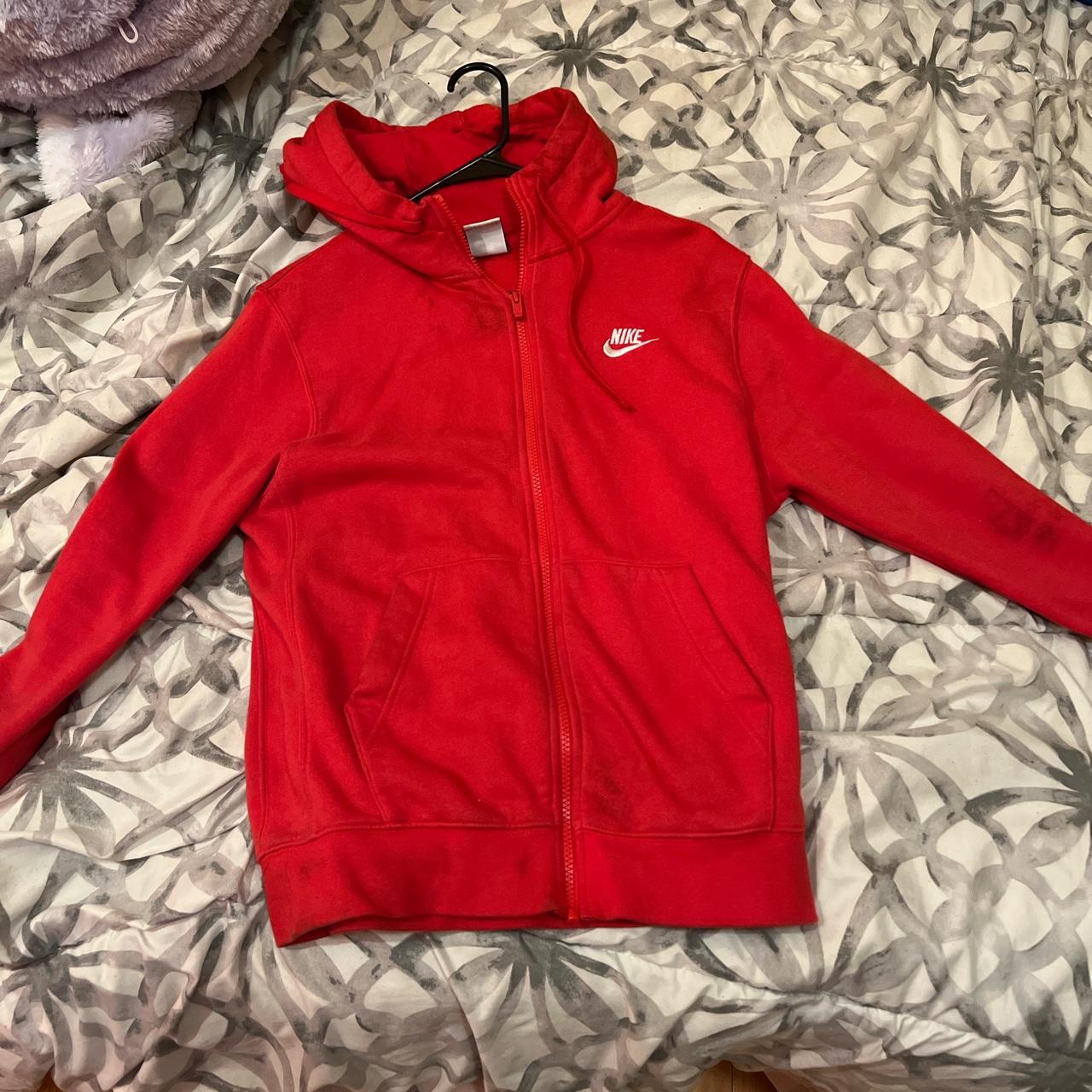 Nike Men's Red Hoodie Depop