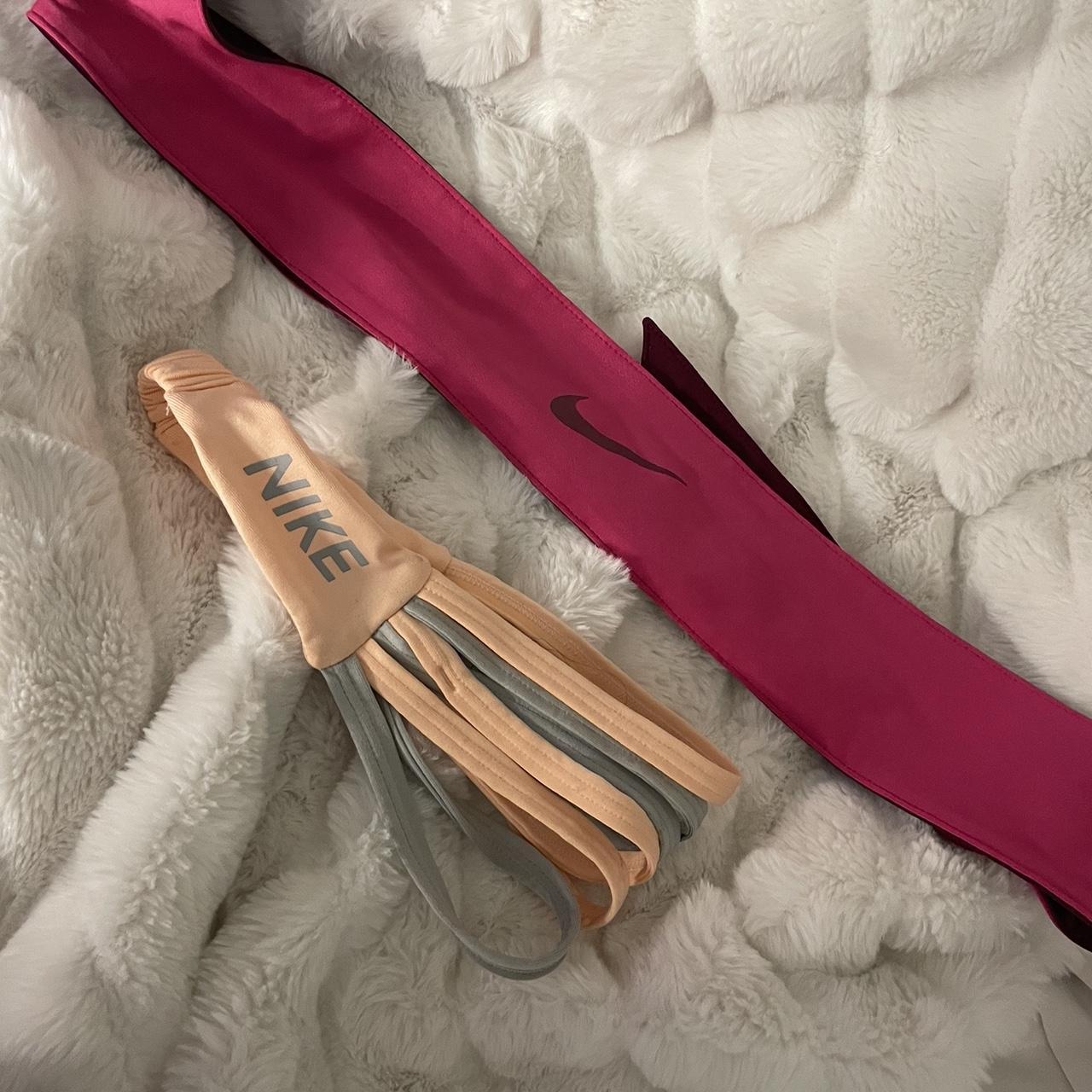 Pink nike head tie best sale