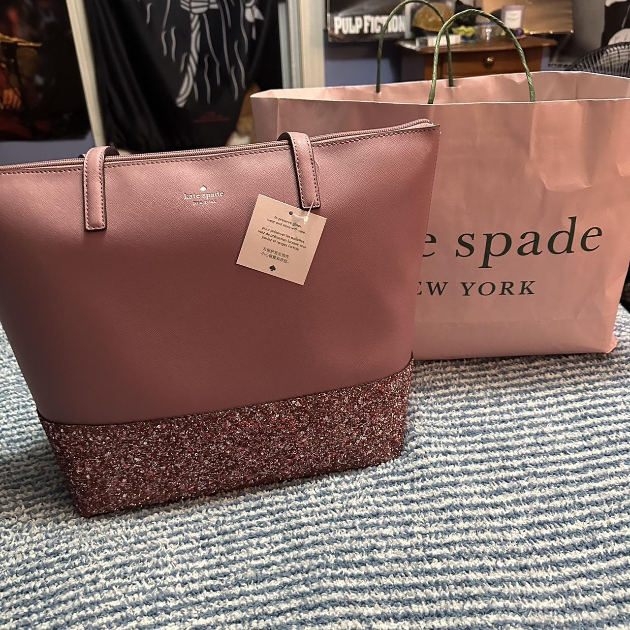 Kate spade pink glitter tote online