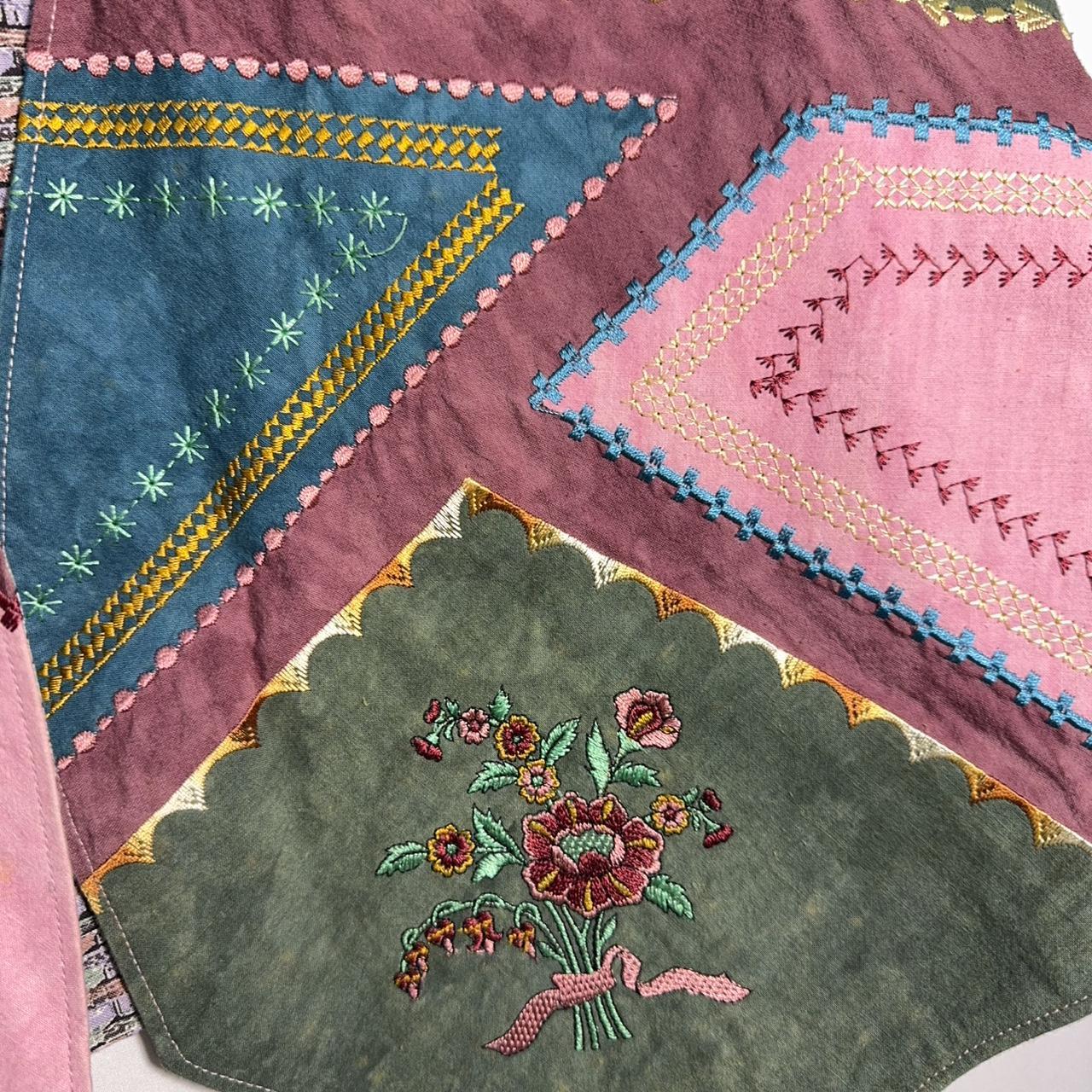 Women's Vest - Multi - M – Boho Patchwork Embroid… - image 2