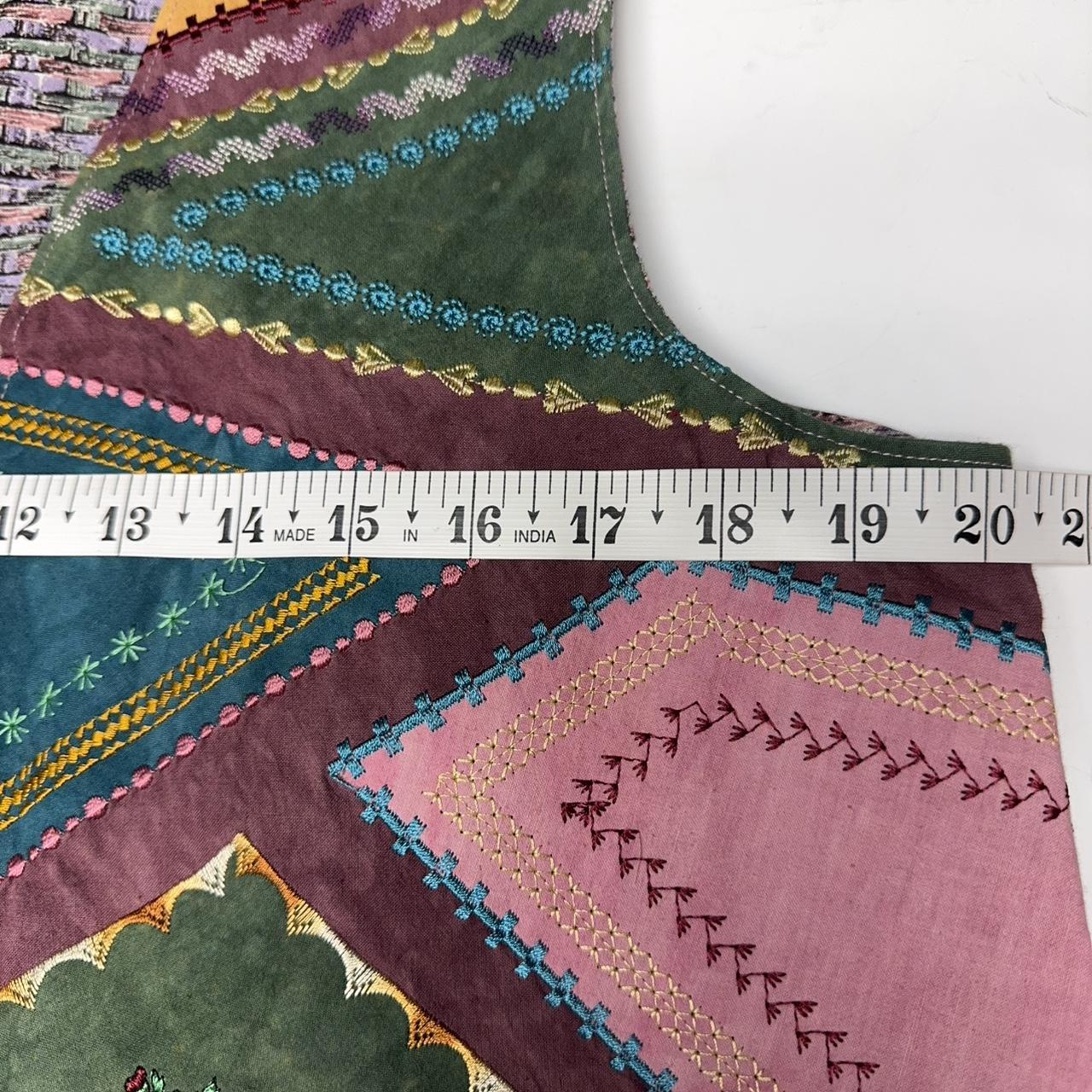 Women's Vest - Multi - M – Boho Patchwork Embroid… - image 6