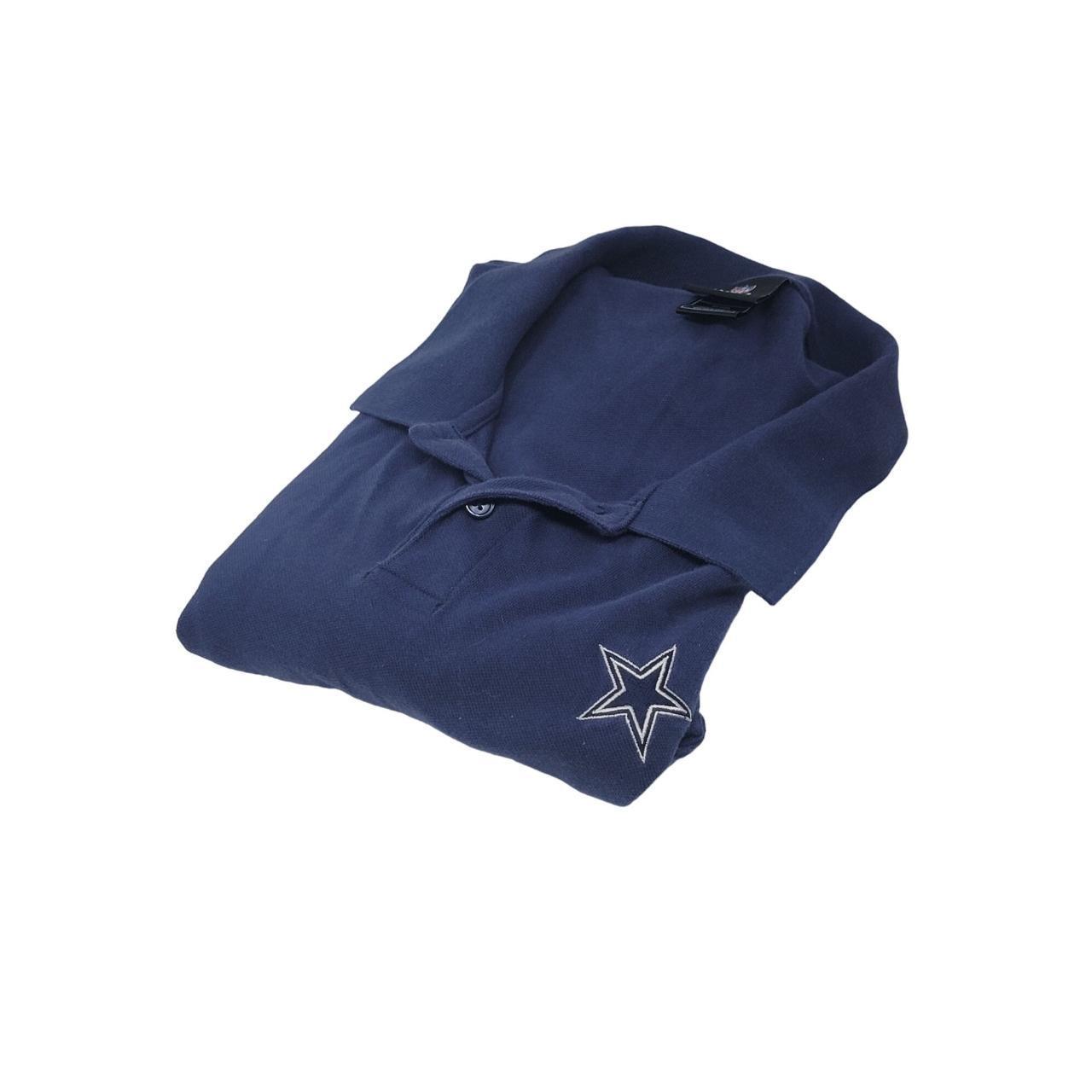 Dallas Cowboys NFL Reebok YOUTH Gray Button Polo Golf Shirt Blue