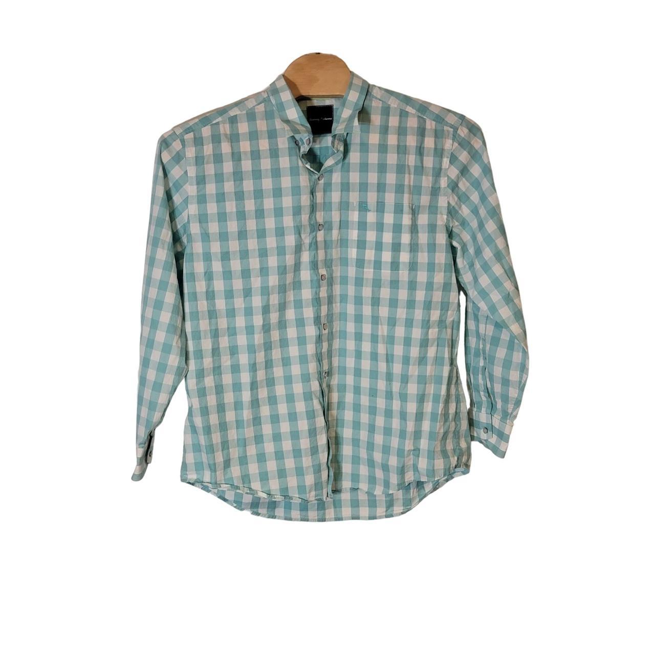 This Tommy Bahama Checkered Long Sleeve Shirt... - Depop
