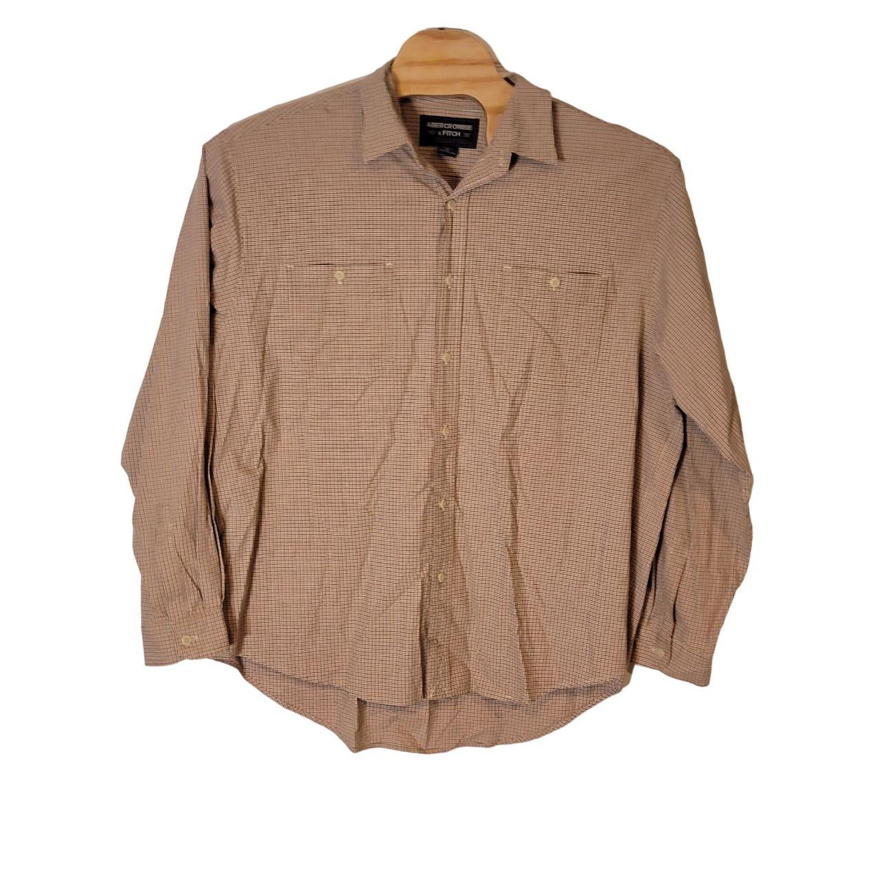 Abercrombie & Fitch men's XL dress shirt in tan,... Depop