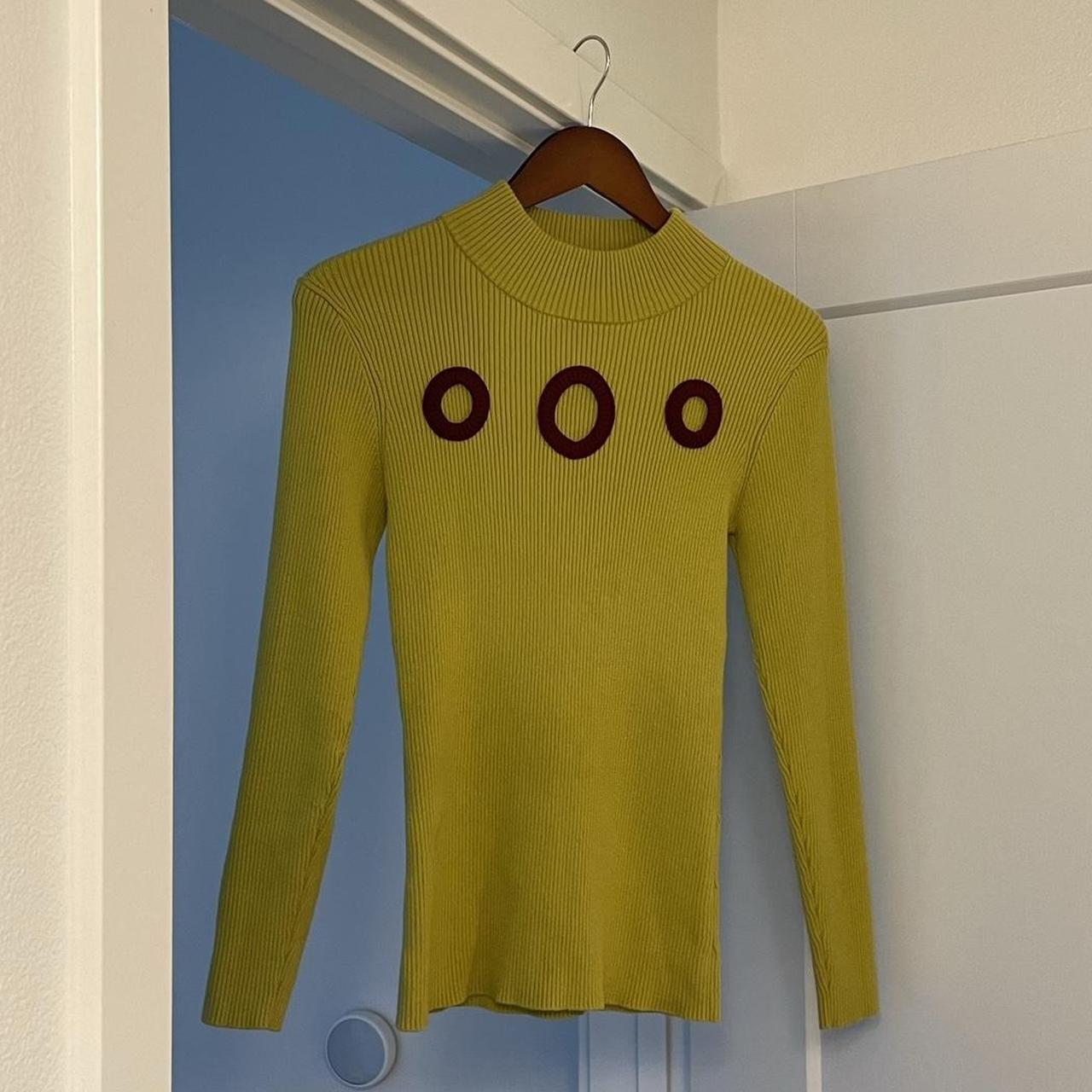 Simon Miller layered knit turtleneck. Chartreuse&hellip; - Depop