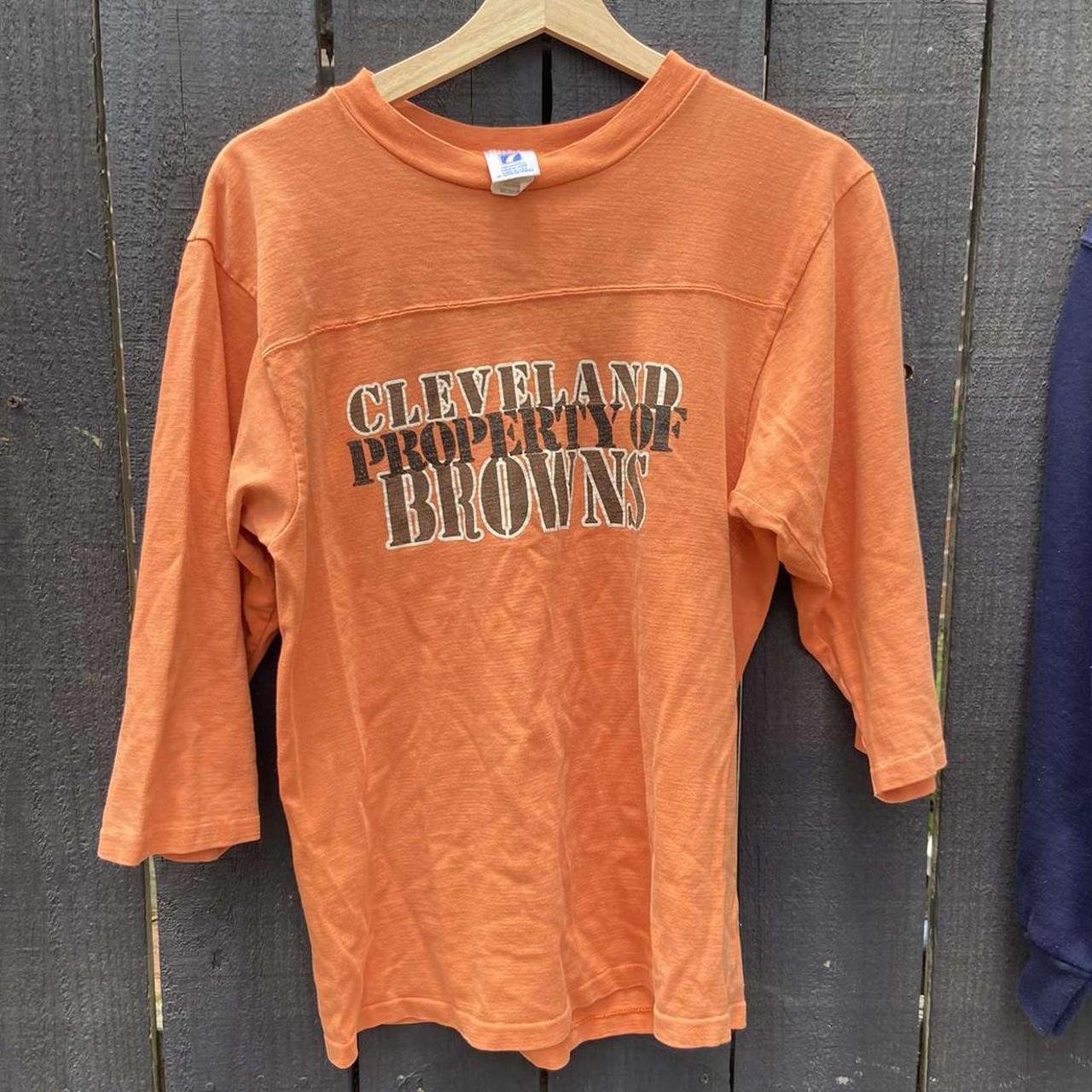 Vintage Cleveland Browns 3/4 sleeve size Medium - Depop