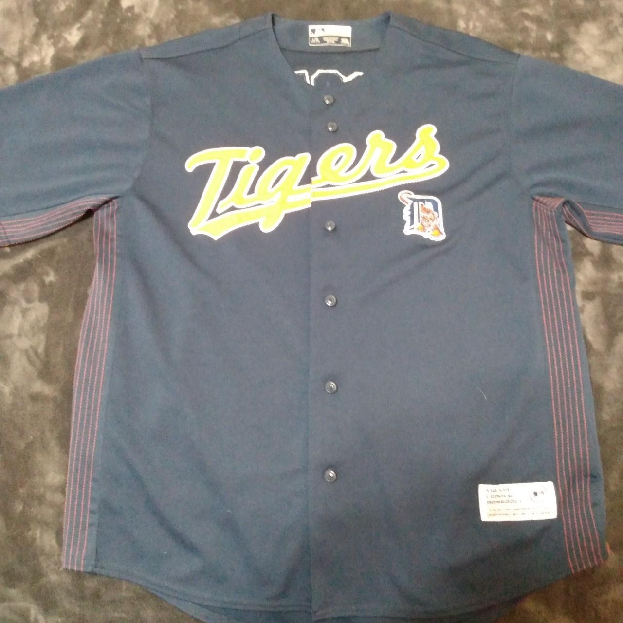 Detroit Tigers Jersey Adult XL Navy Blue MLB - Depop