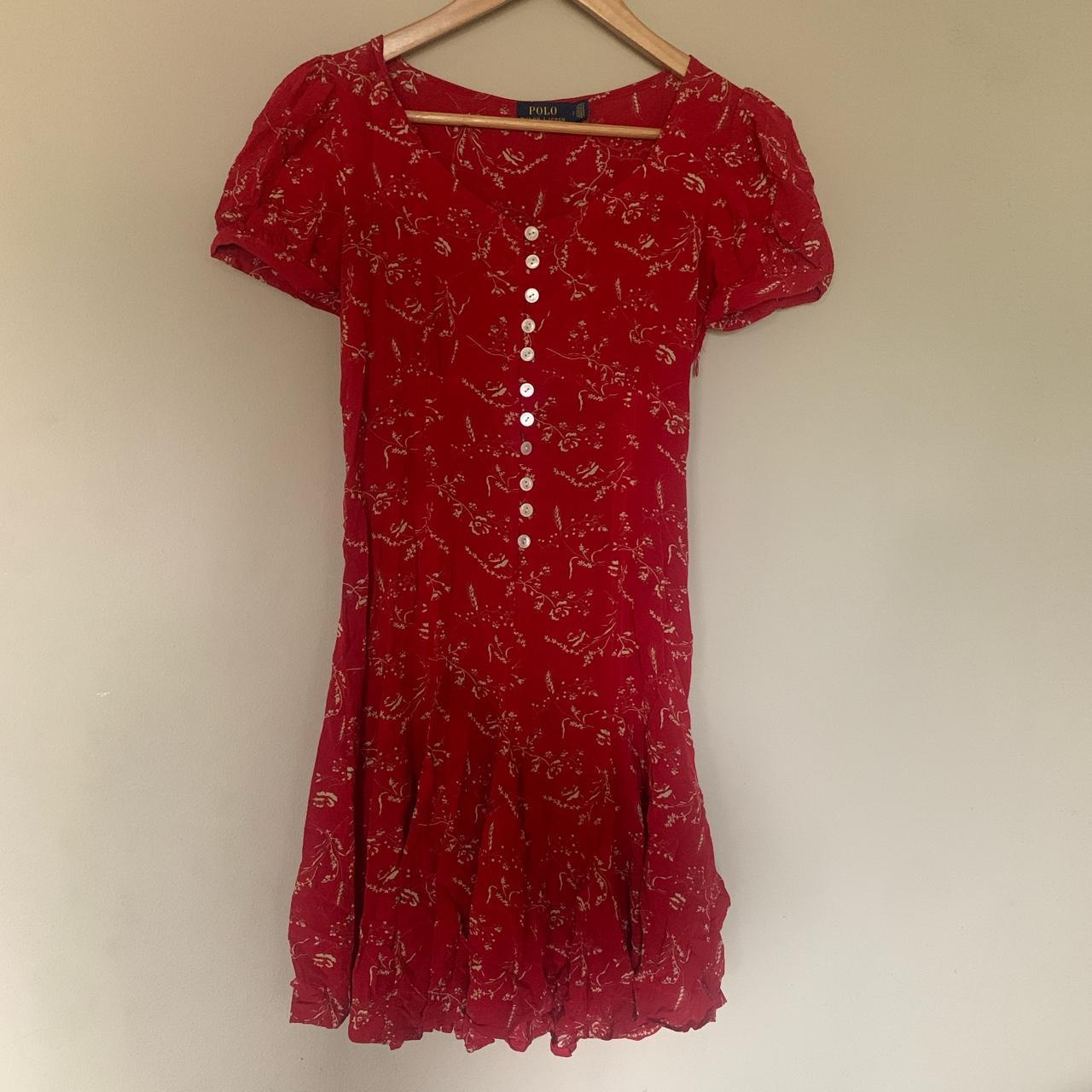 Polo Ralph Lauren Women's Red Dress | Depop