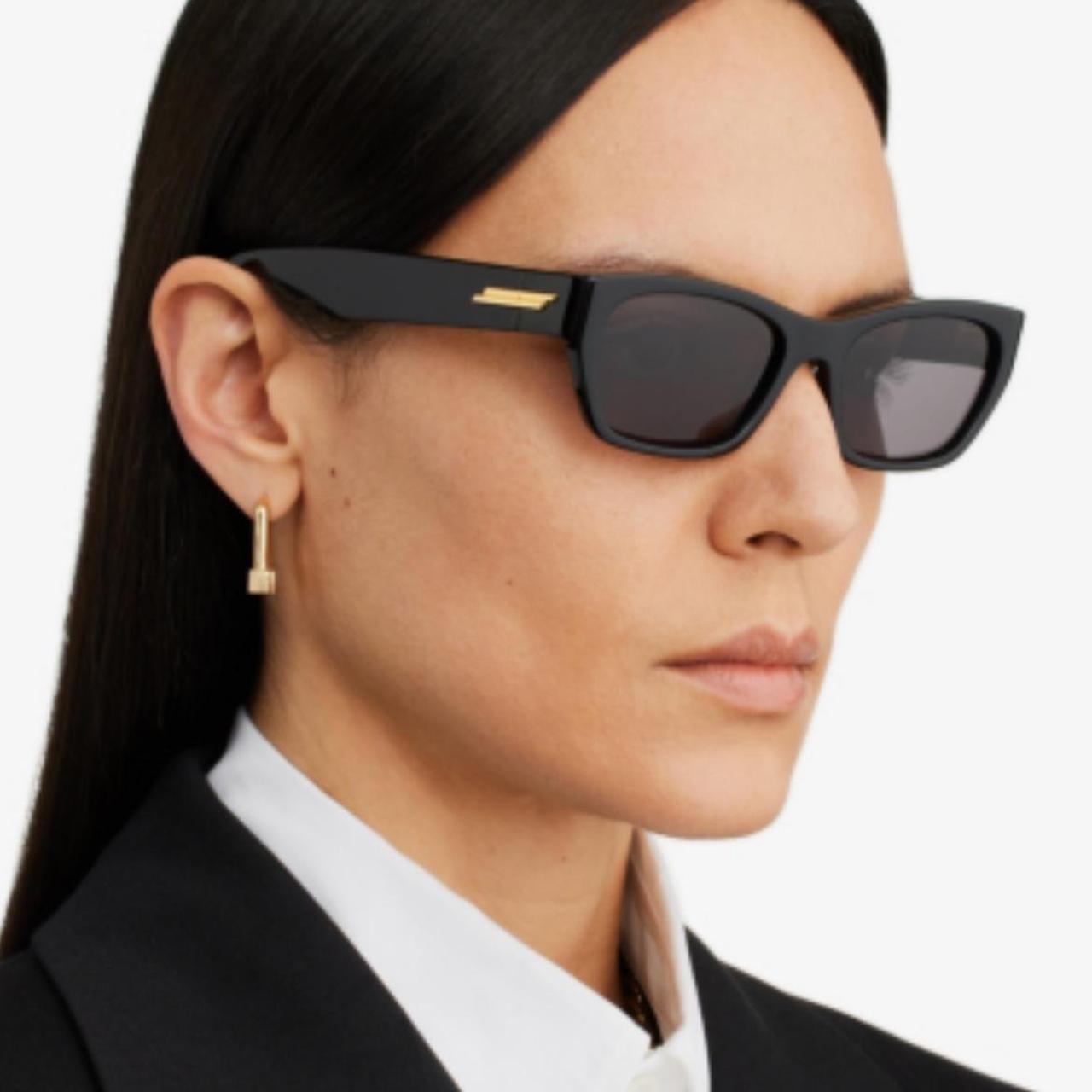 Bottega Veneta BV1143S Sunglasses Black - item has | Depop