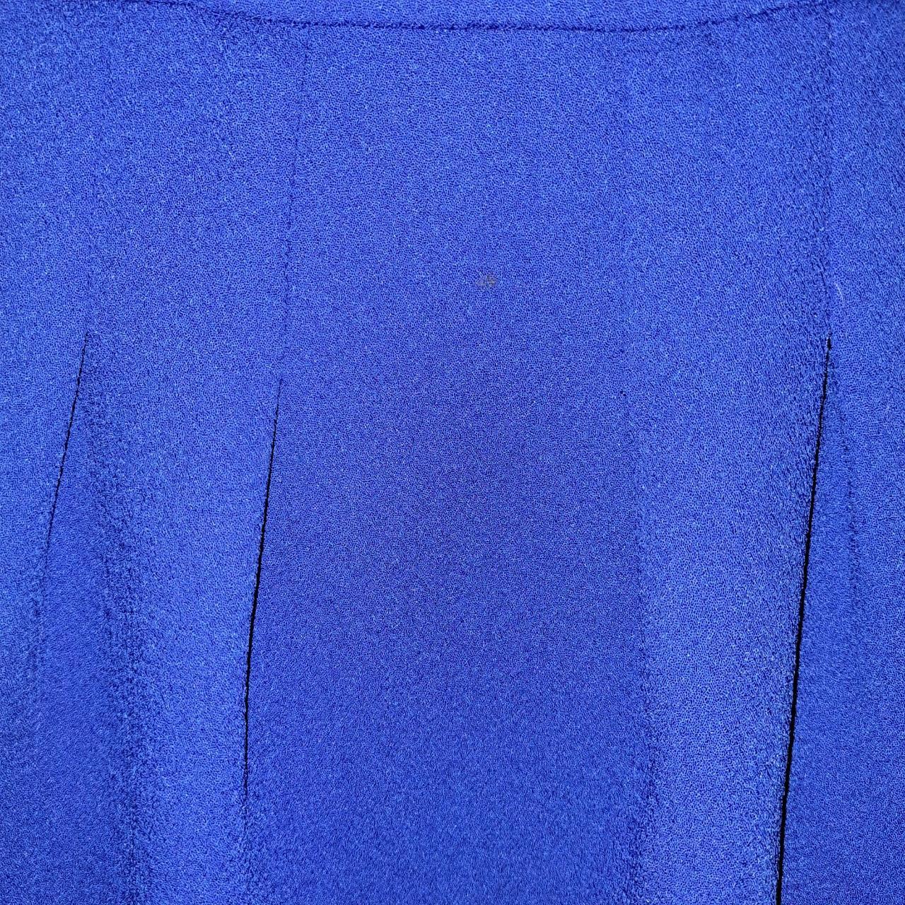 Blue strapless mini dress back zip and fully lined.... - Depop