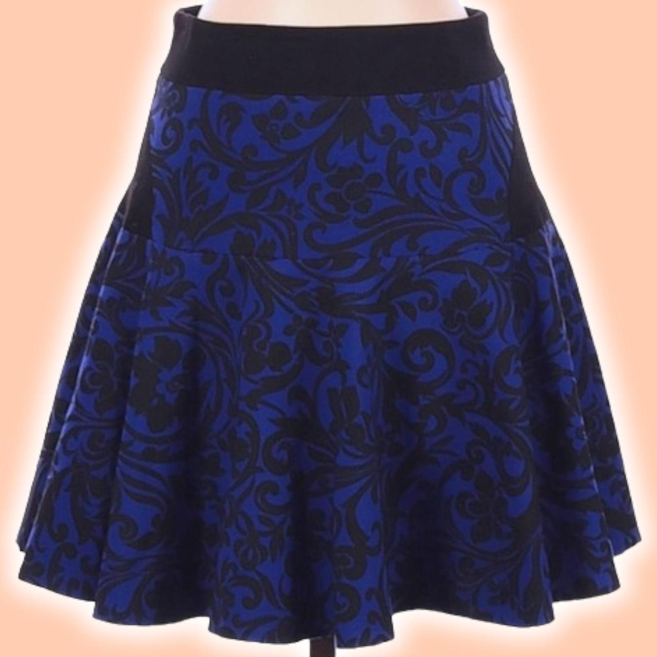 Karen Millen Women's Blue and Black Skirt (3)
