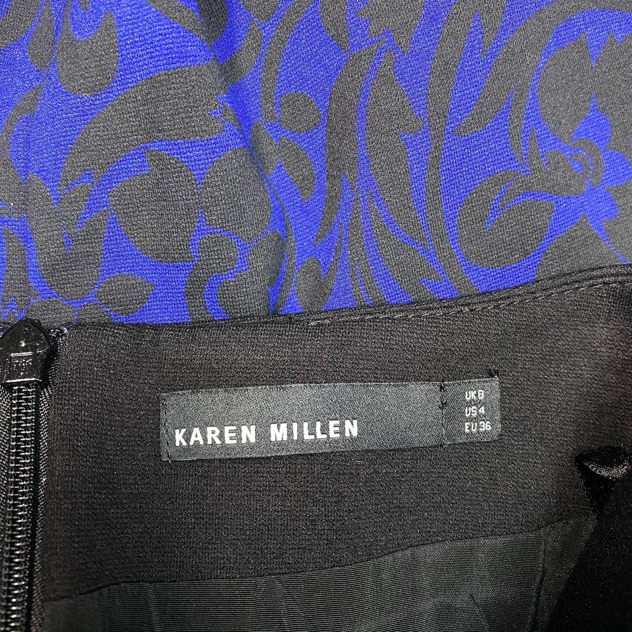 Karen Millen Women's Blue and Black Skirt (4)
