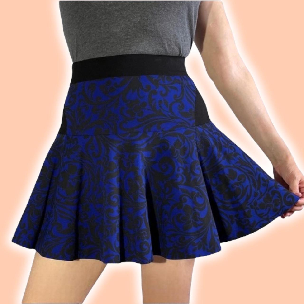 Karen Millen Women's Blue and Black Skirt