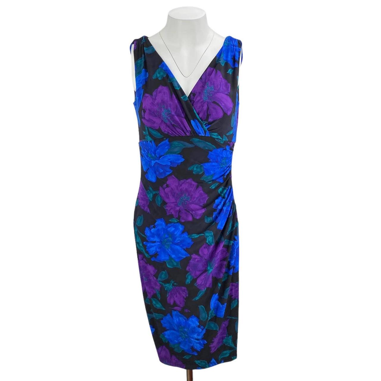 Ralph lauren floral ruched dress best sale