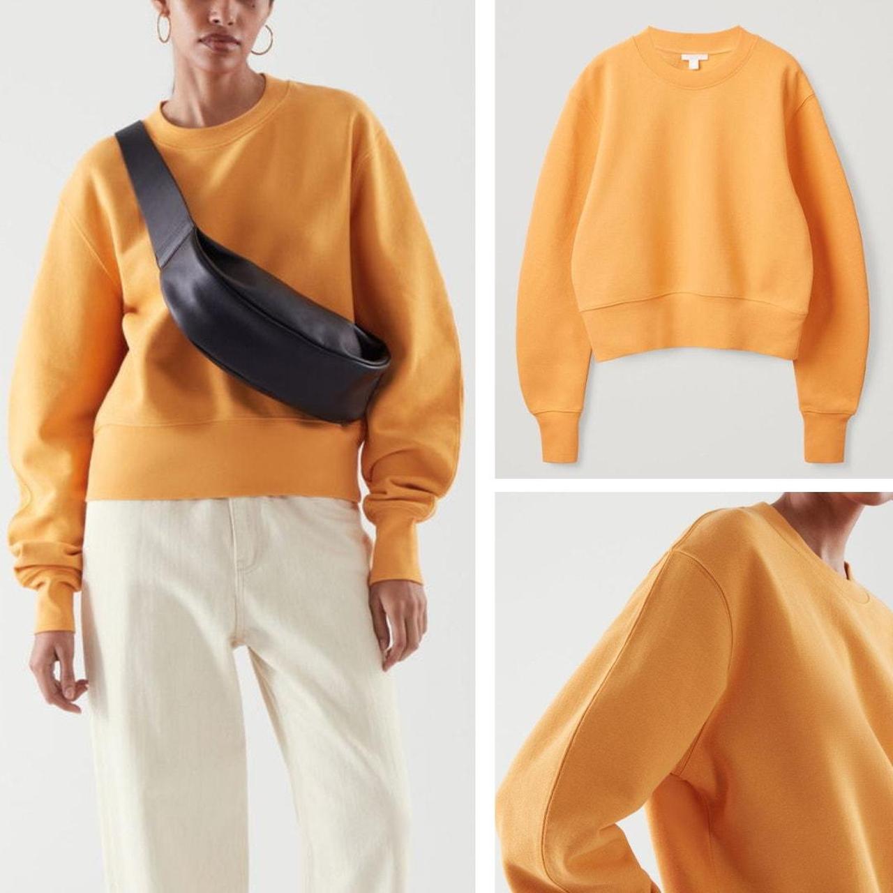 COS Boxy Oversized Cotton Sweatshirt Sz XS Orange. Depop