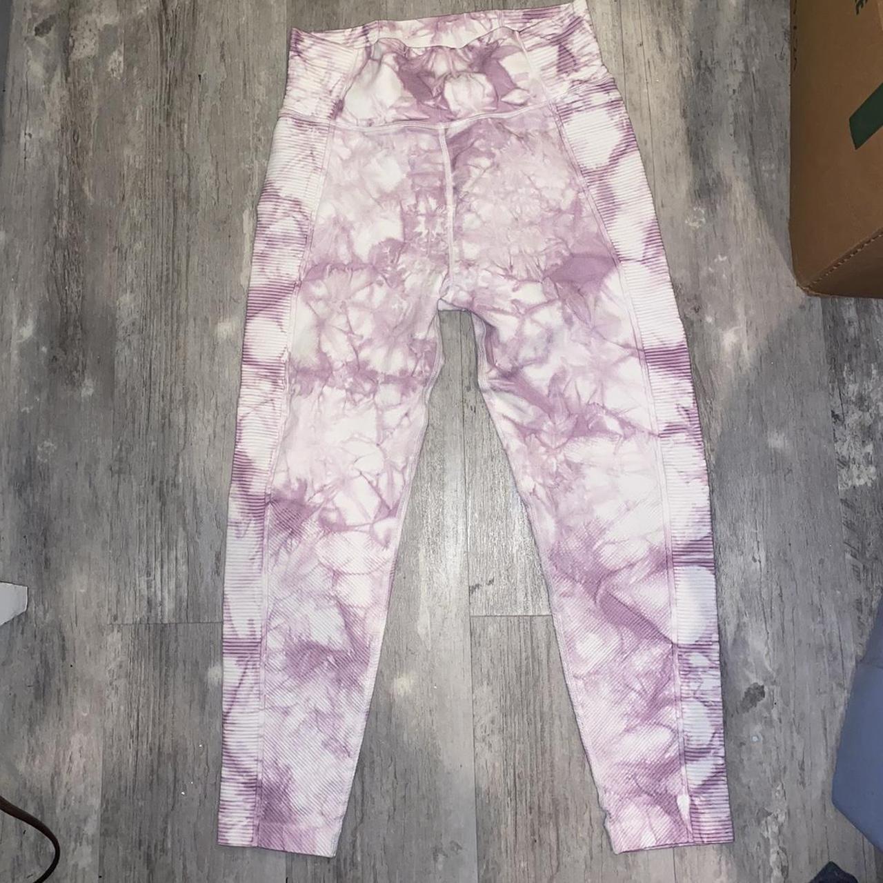 Aerie lilac tie dye workout leggings. Never worn... - Depop