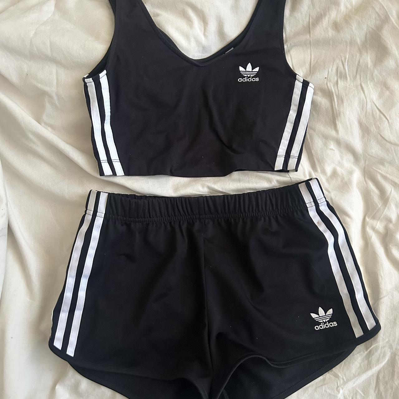 Adidas - bralet and shorts set - size 6 - bought... - Depop