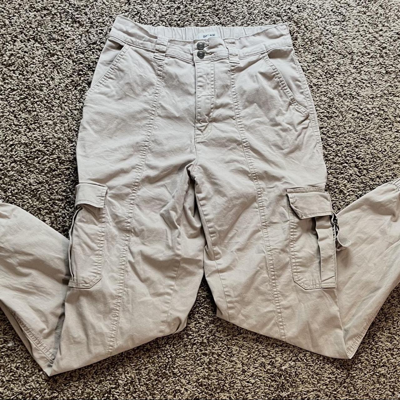 Garage Women's Cream Trousers Depop