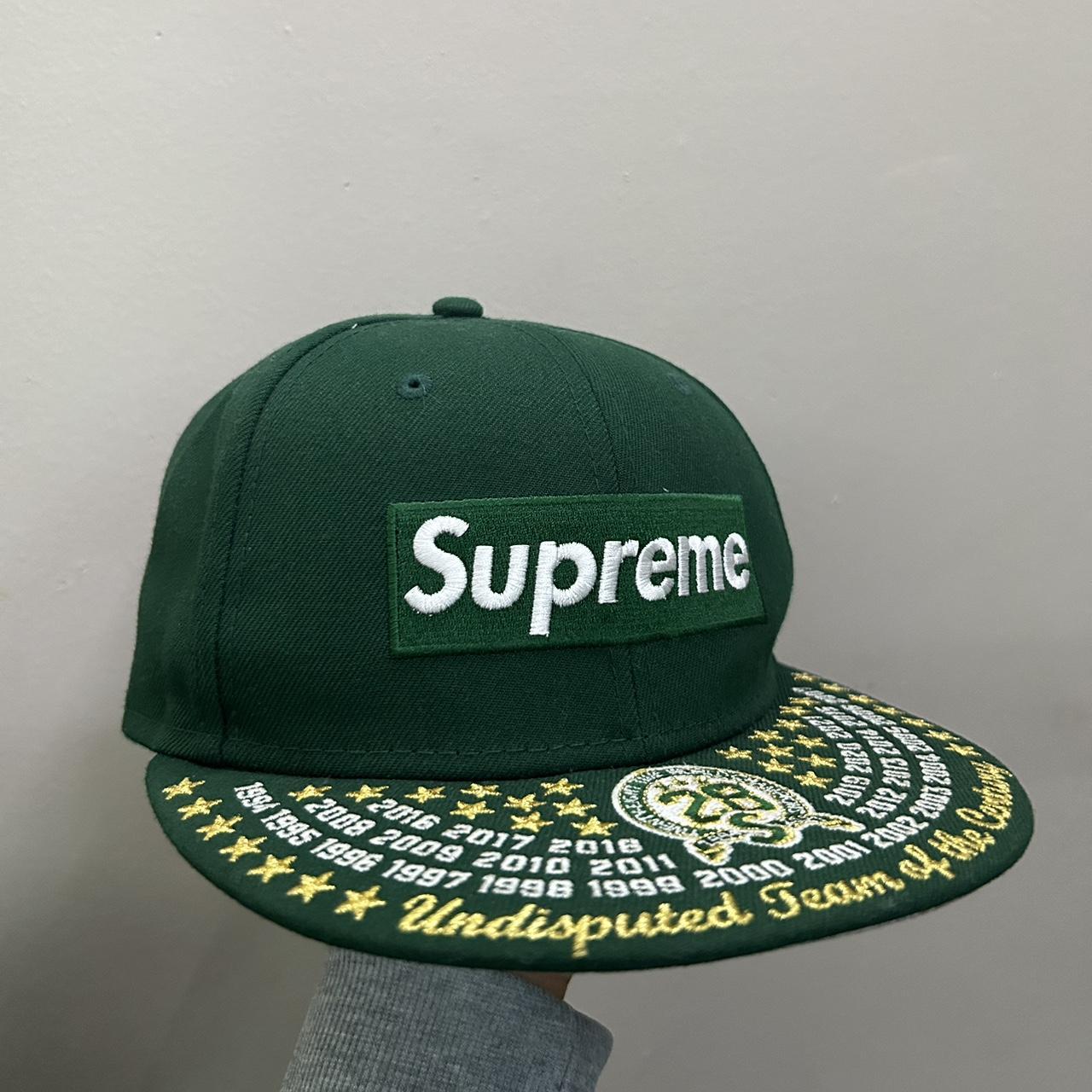 Supreme Undisputed Box Logo New Era Fitted Hat... - Depop