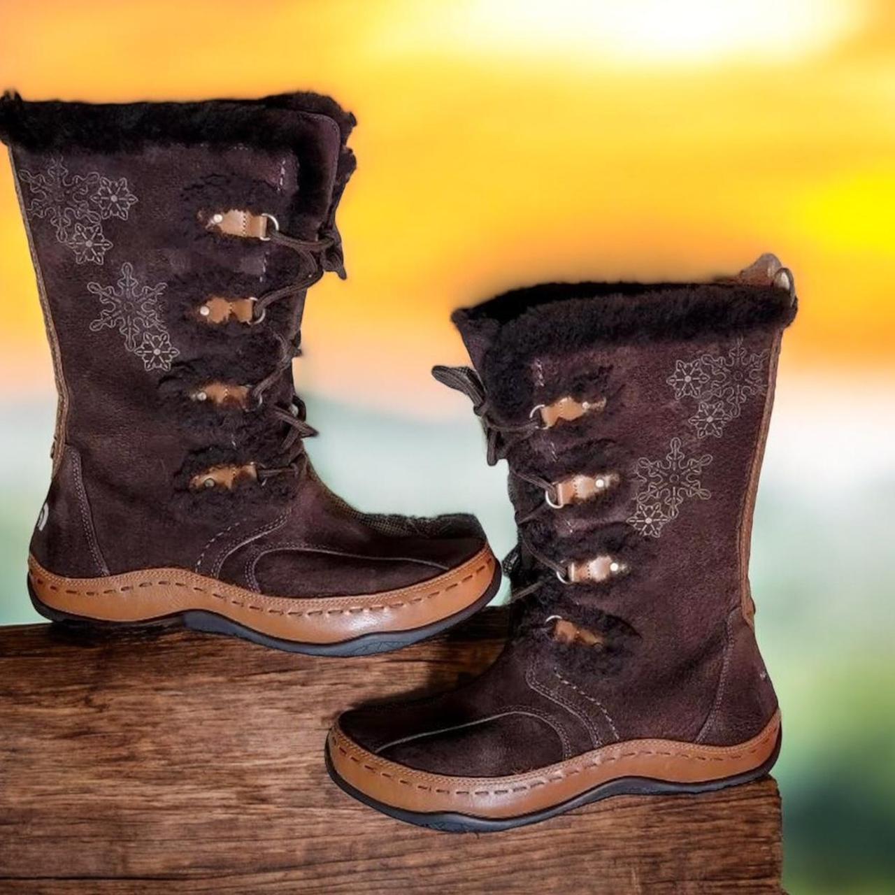 Brown north face fashion boots