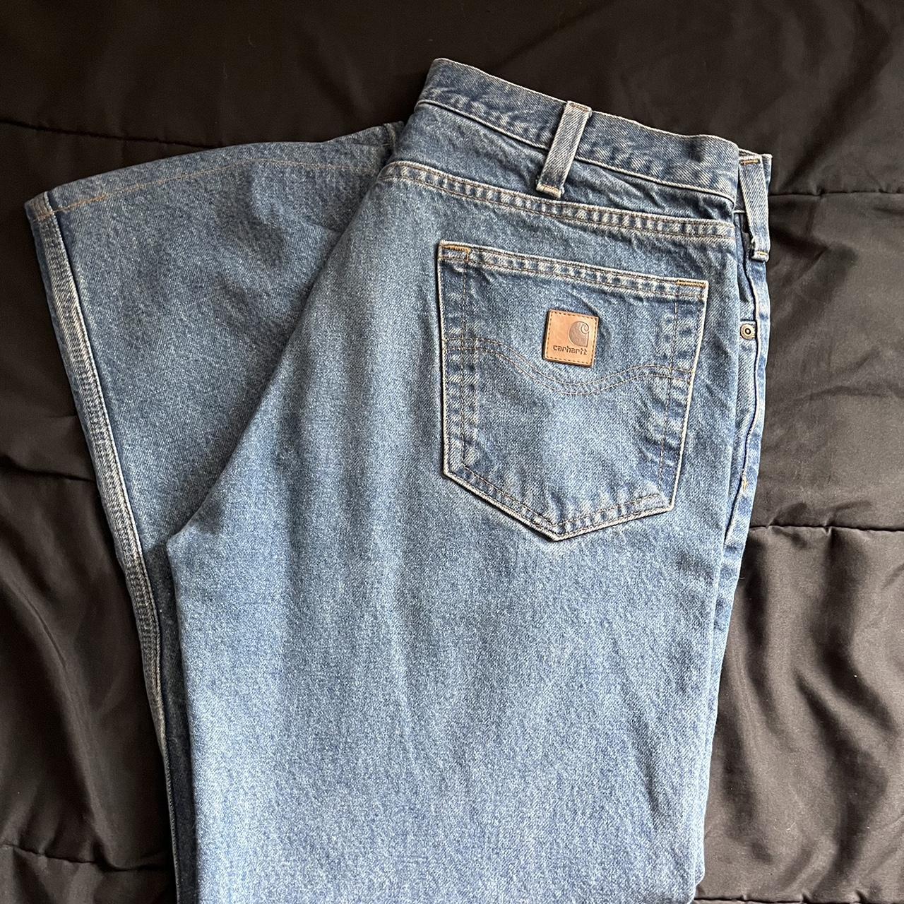 Carhartt Light Blue Vintage Jeans. Bought off a... - Depop