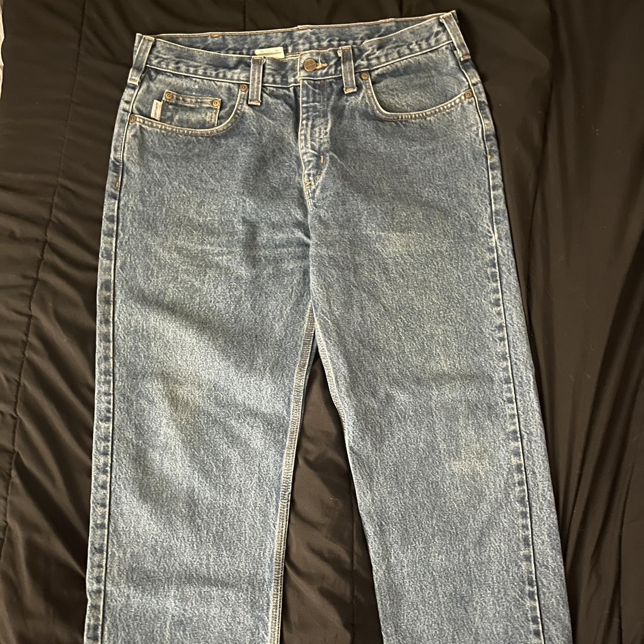 Carhartt Light Blue Vintage Jeans. Bought off a... - Depop