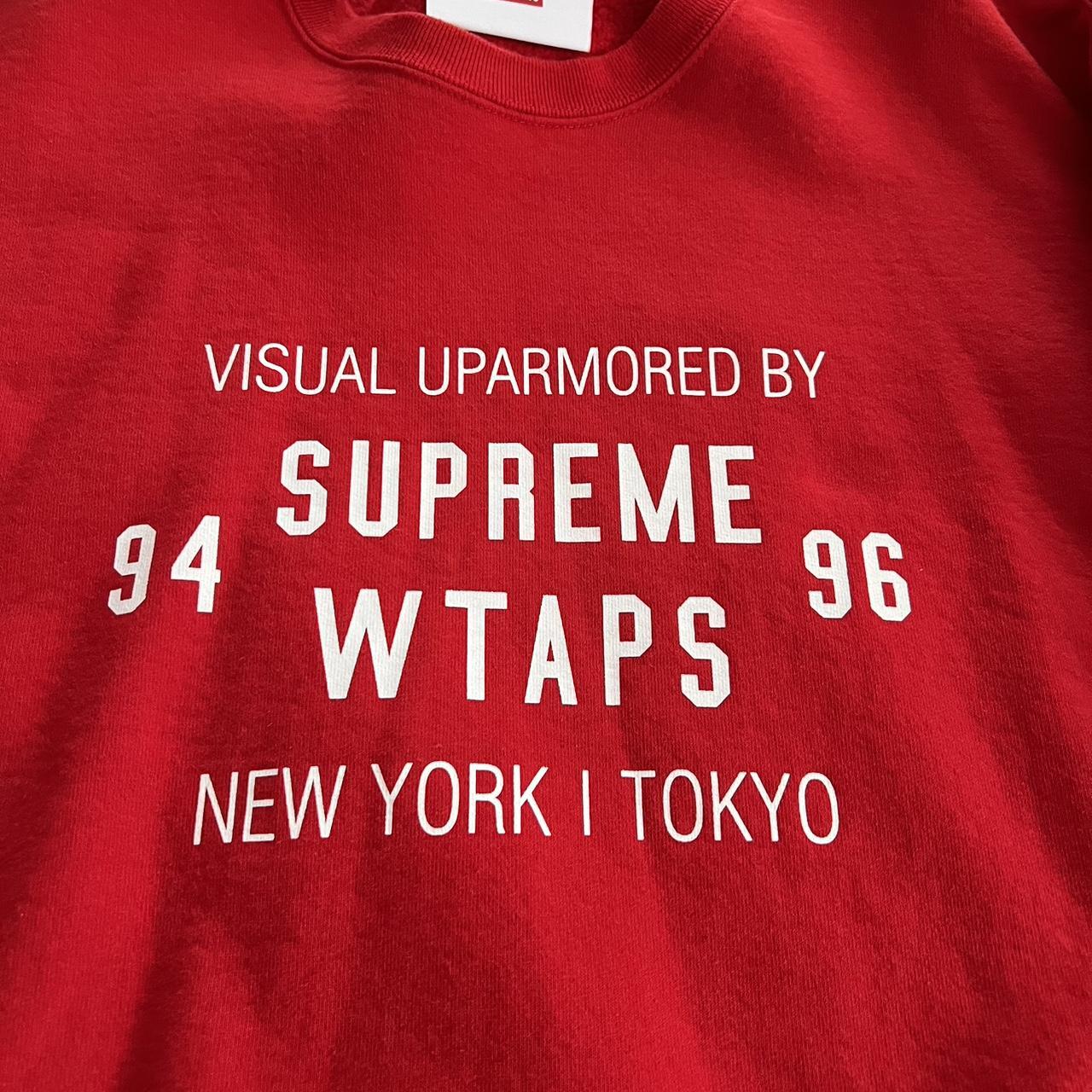 SUPREME X WTAPS CREWNECK, RED COLORWAY, SIZE XL, FROM...