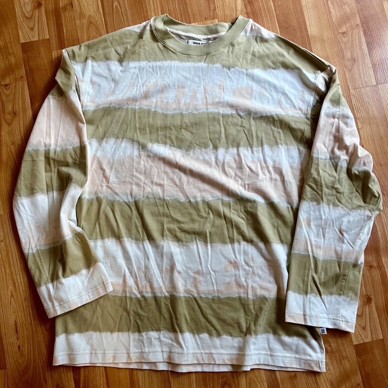 Men’s long sleeve oversized striped t-shirt Fits... - Depop
