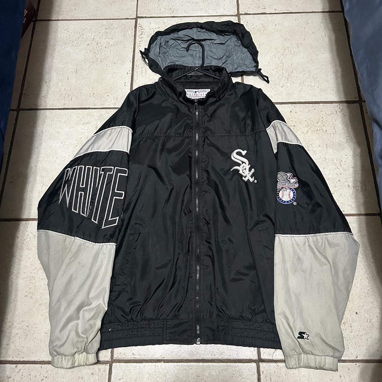 Crazy vintage 90s White Sox Jacket Has a removable... - Depop