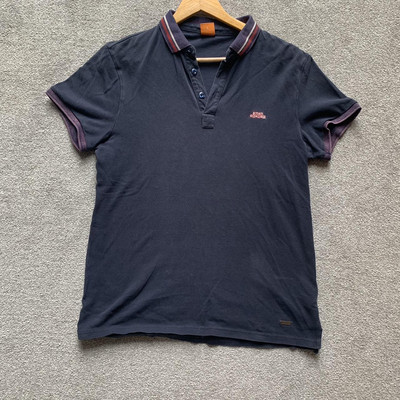 Hugo boss orange polo navy best sale