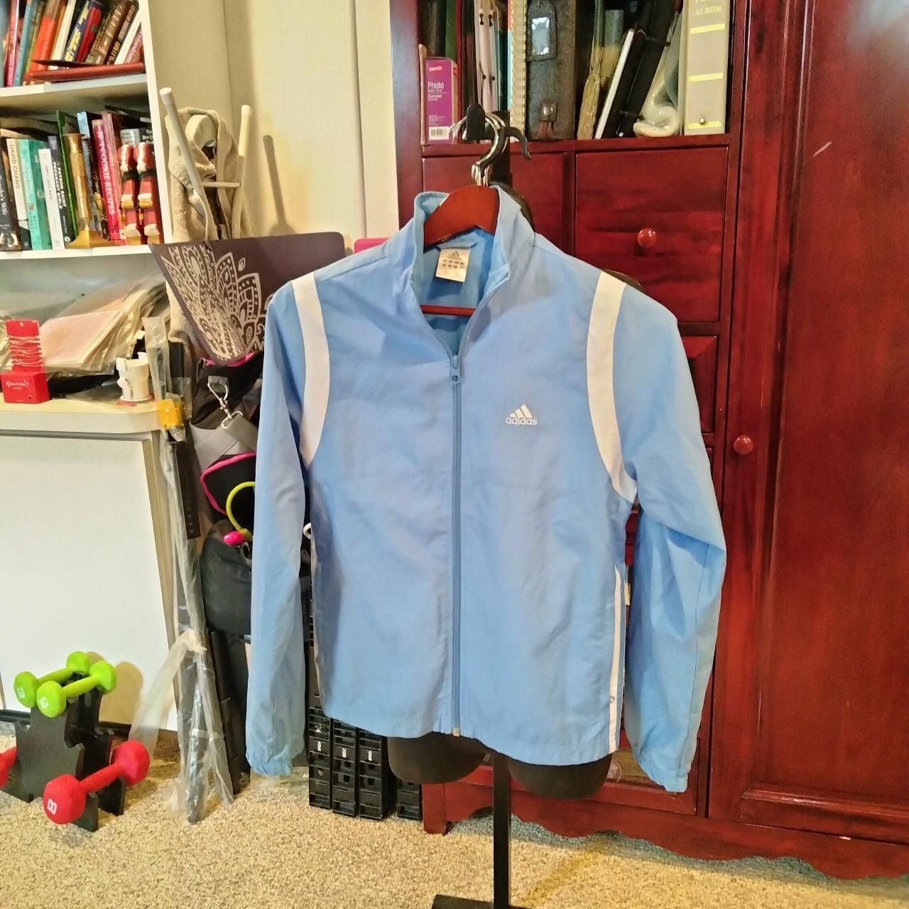 Adidas Women's Blue Jacket Depop