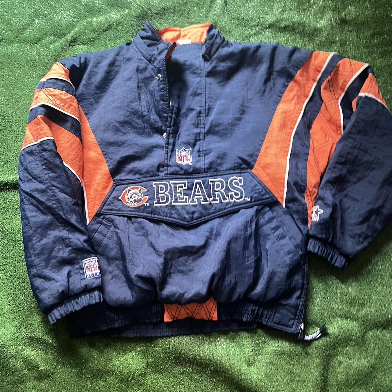 Vintage Chicago hot Bears Pro Line Starter Windbreaker Pullover Jacket Size Large