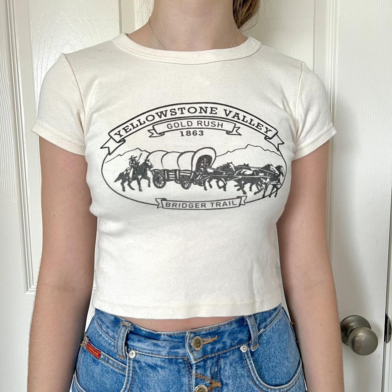 John Galt / Brandy Melville Yellowstone Valley Cream - Depop