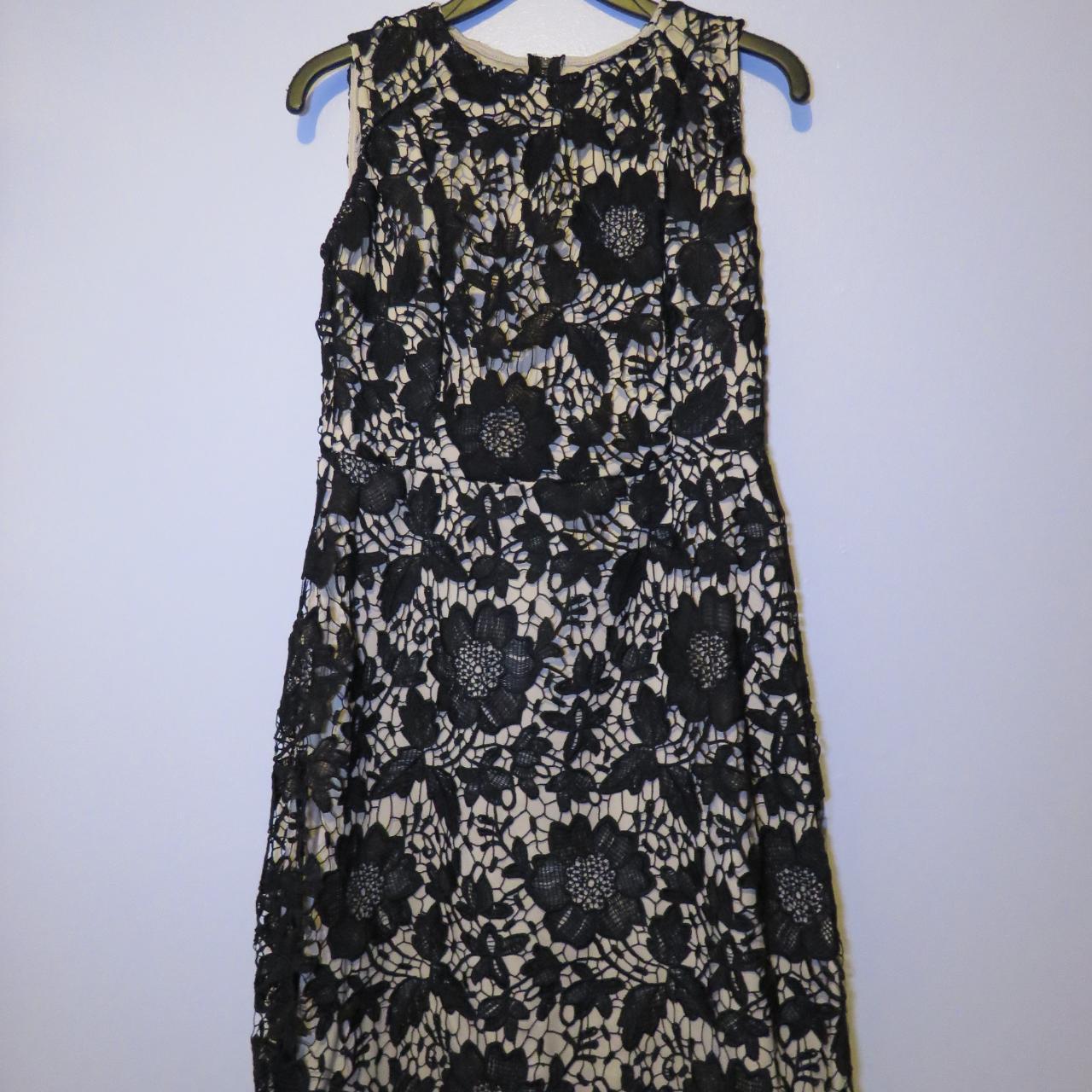 Sears Women's Black and Tan Dress | Depop