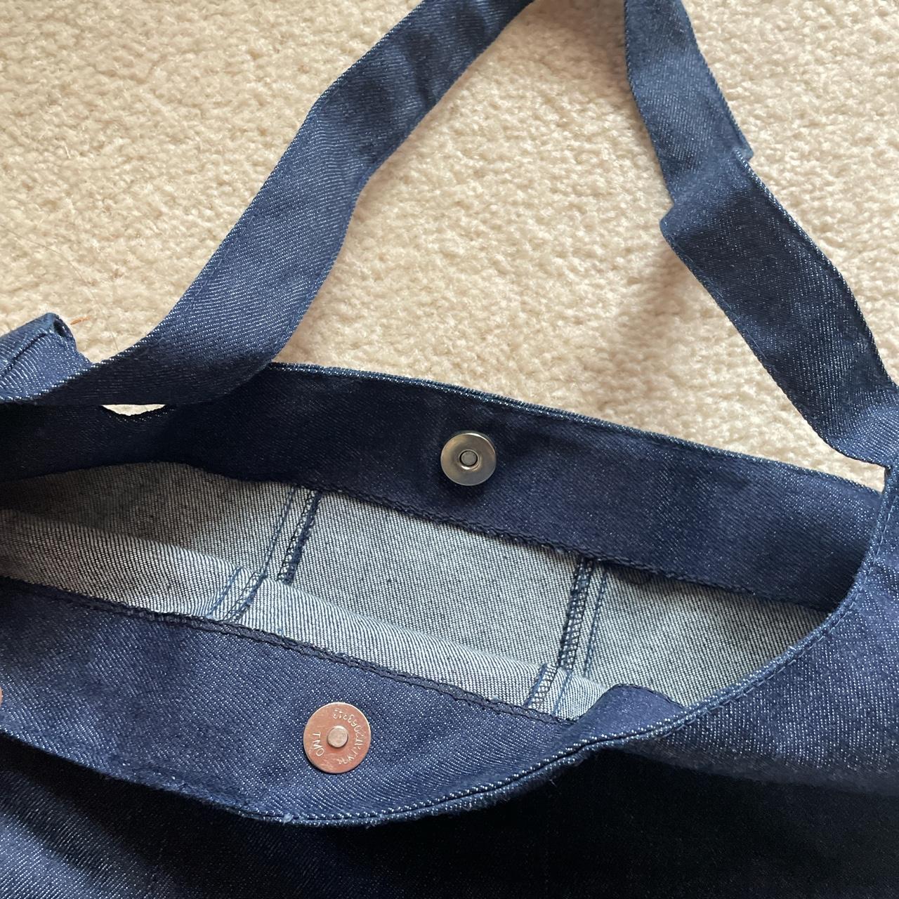 Denim Jean Saddle Tote Bag Perfect simple staple... - Depop