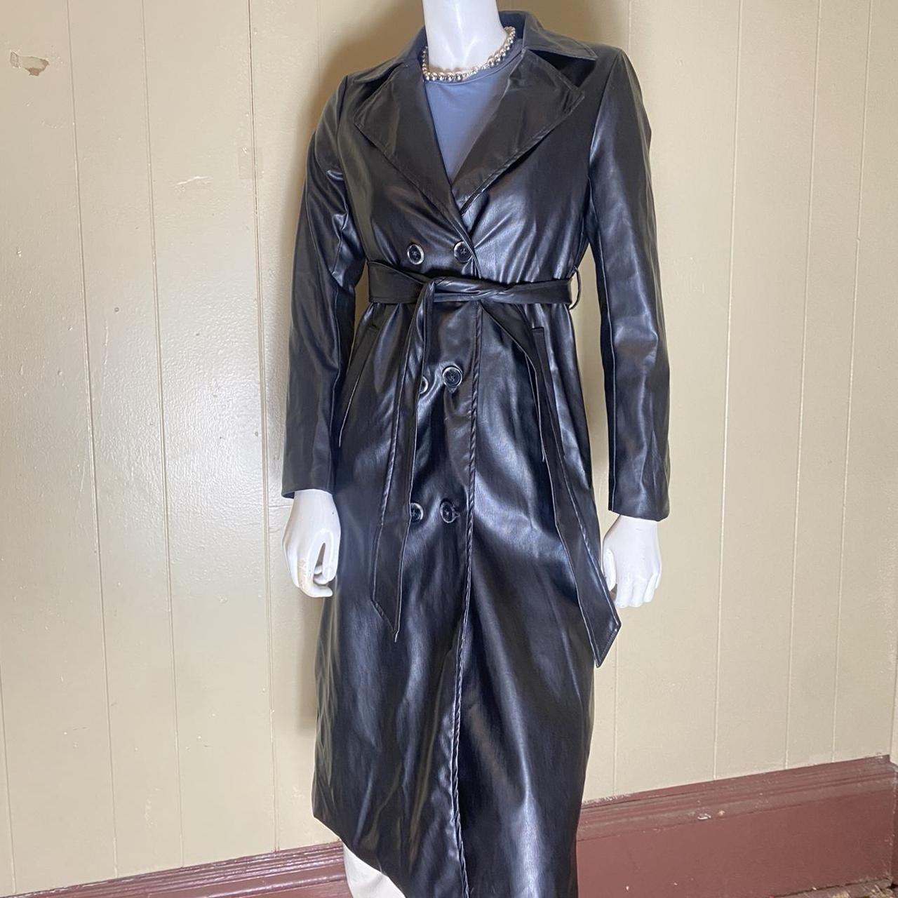 Long black trench coat 🧥🖤 size small, new with tags... - Depop