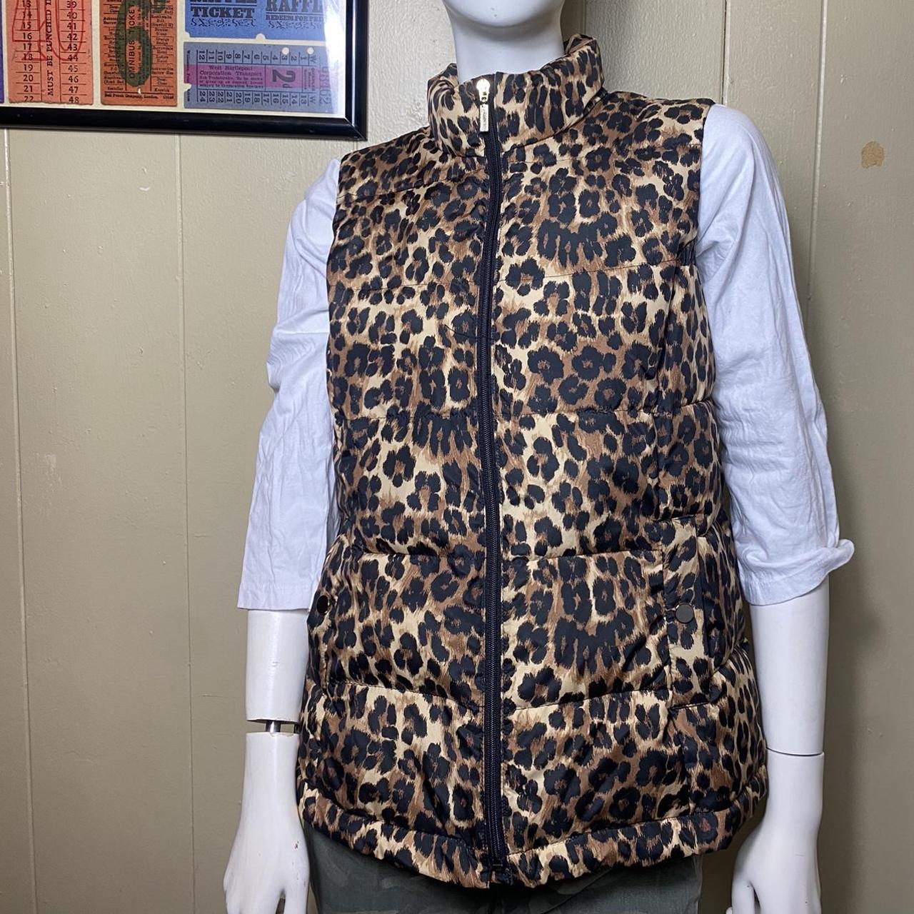 Leopard shop puffer vest