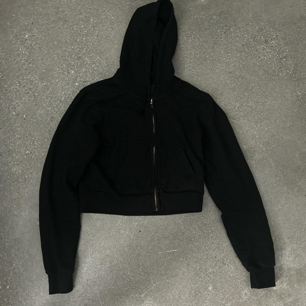 brandy melville black crop jacket, fits a size s Depop