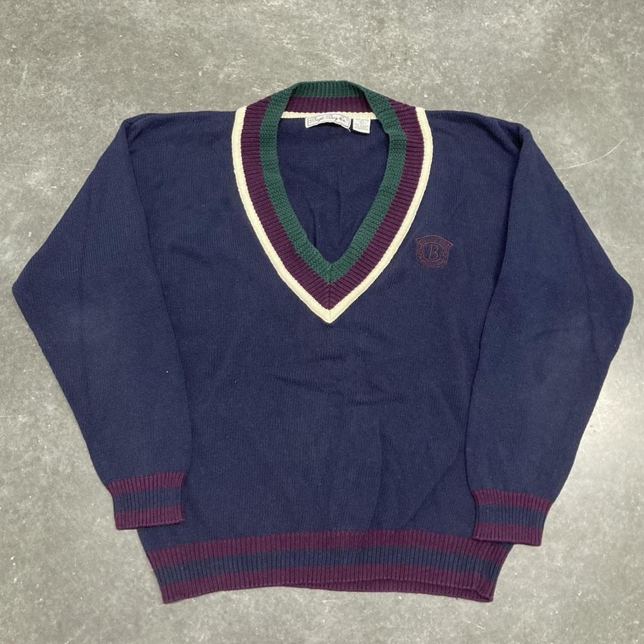 Vintage Bugle Boy Knit Sweater. Vintage V-Neck Knit... - Depop