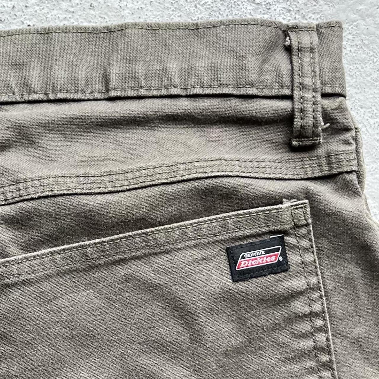 y2k Baggy Dickies Pants. 2000s Dark Greenish Brown... - Depop