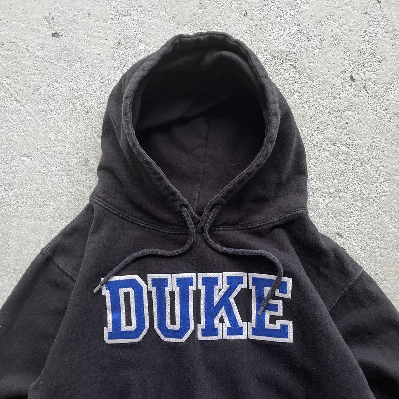 Duke Men's Black and Blue Hoodie | Depop