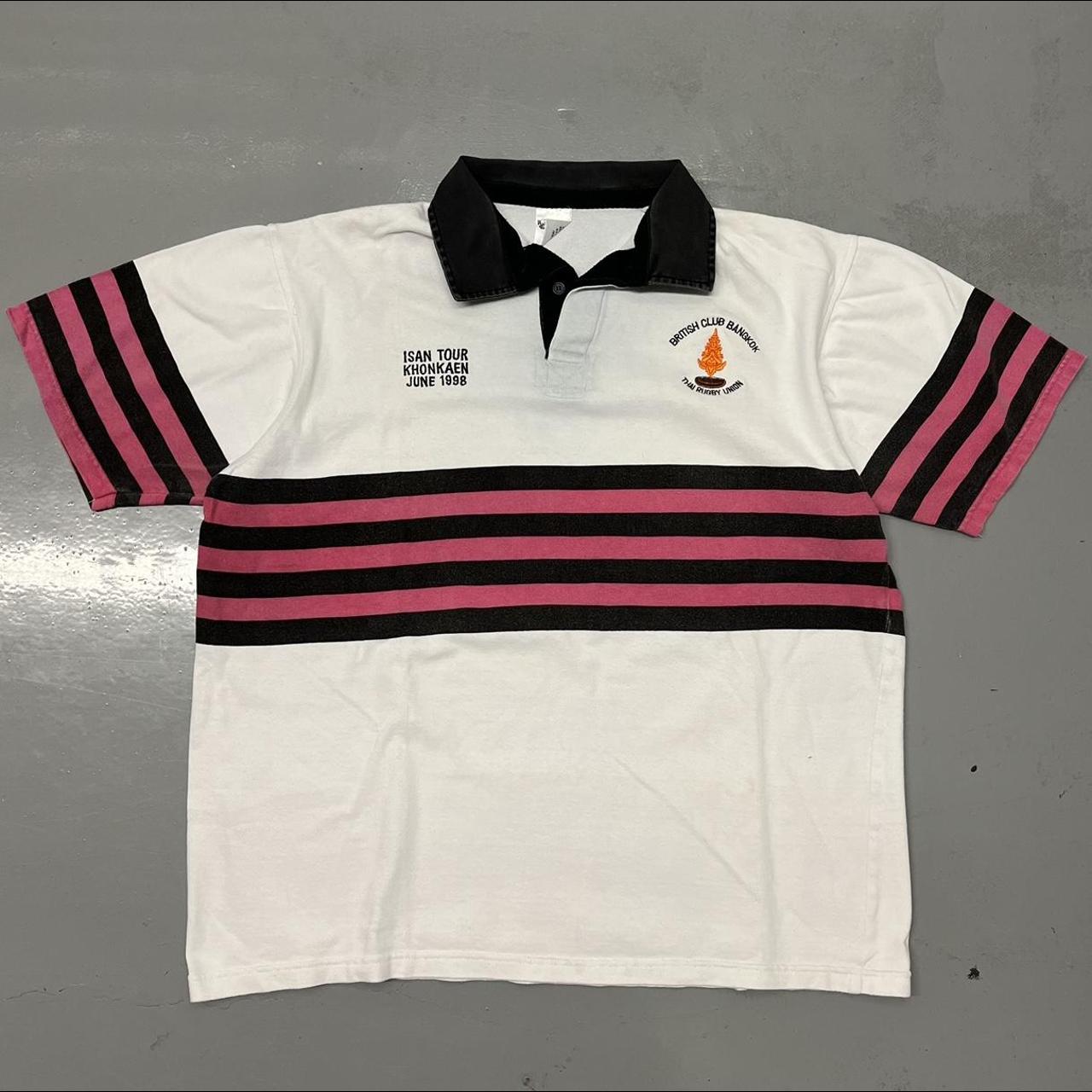Vintage Rugby Jersey. 90s Vintage Rugby Polo Shirt.... Depop