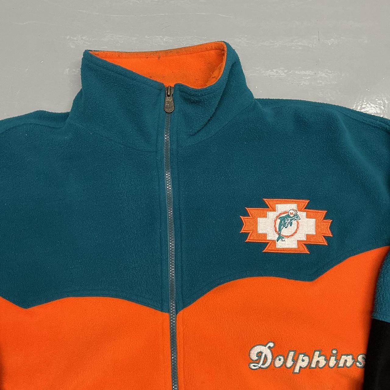 Vintage Logo 7 Miami Dolphins sweatshirt in white. - Depop