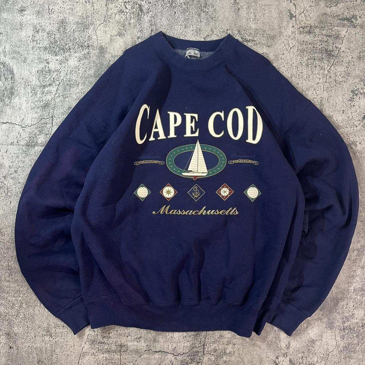 Vintage Oversized Crewneck Sweatshirt. 90s Cape Cod - Depop