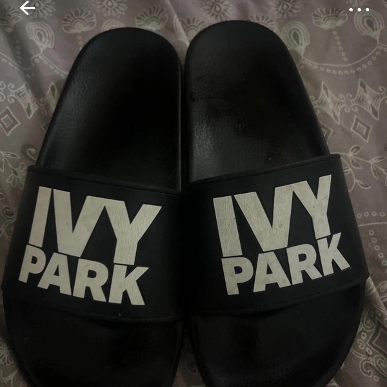 Ivy park sliders black and clearance white